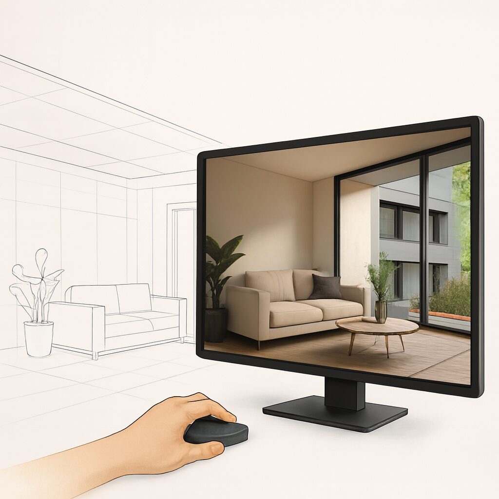 3D render and walkthrough